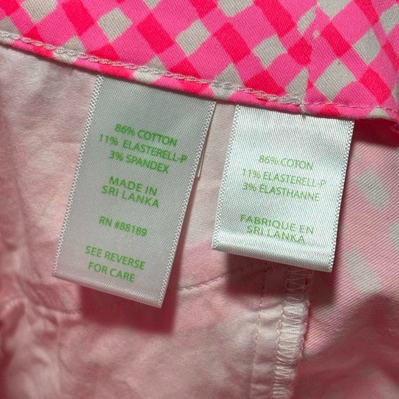 Lilly Pulitzer Arabeth Shorts Pink Gingham Size 4 Preppy Summer - Picture 5 of 6